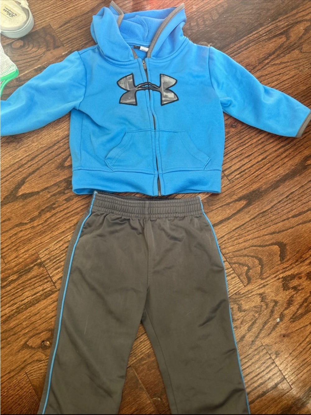 Under Armour Blue Hoodie with Gray Joggers Set
